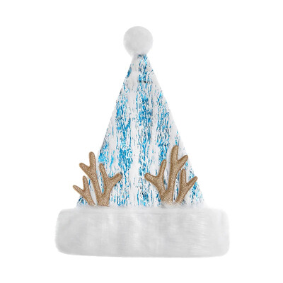 Kalėdinė skrybėlė Miela minkšta pliušinė kepurė Blizgantys ragai vakarėlio kepurė Fotokabinos rekvizitai moterims Vyrams