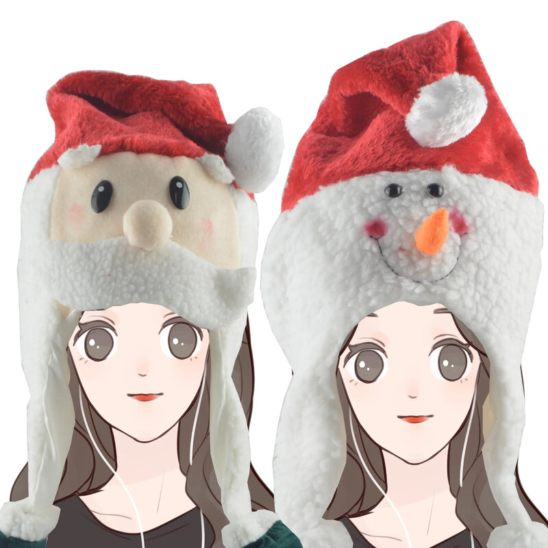 Kalėdų papuošalai suaugusiems ir vaikams Kalėdų Senelio kepurė Sniego senelis Kalėdų kepurė Medžiaga Kalėdų dovanos