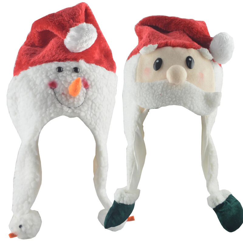 Kalėdų papuošalai suaugusiems ir vaikams Kalėdų Senelio kepurė Sniego senelis Kalėdų kepurė Medžiaga Kalėdų dovanos
