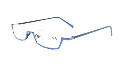 Maži pusiau rėmeliai vyriški skaitymo akiniai Moteriški spyruokliniai vyriai Receptiniai akiniai iš lydinio +1,0 1,5 2,0 2,5 3,0 3,5 4,0