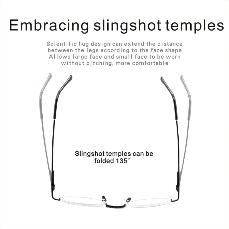 Maži pusiau rėmeliai vyriški skaitymo akiniai Moteriški spyruokliniai vyriai Receptiniai akiniai iš lydinio +1,0 1,5 2,0 2,5 3,0 3,5 4,0