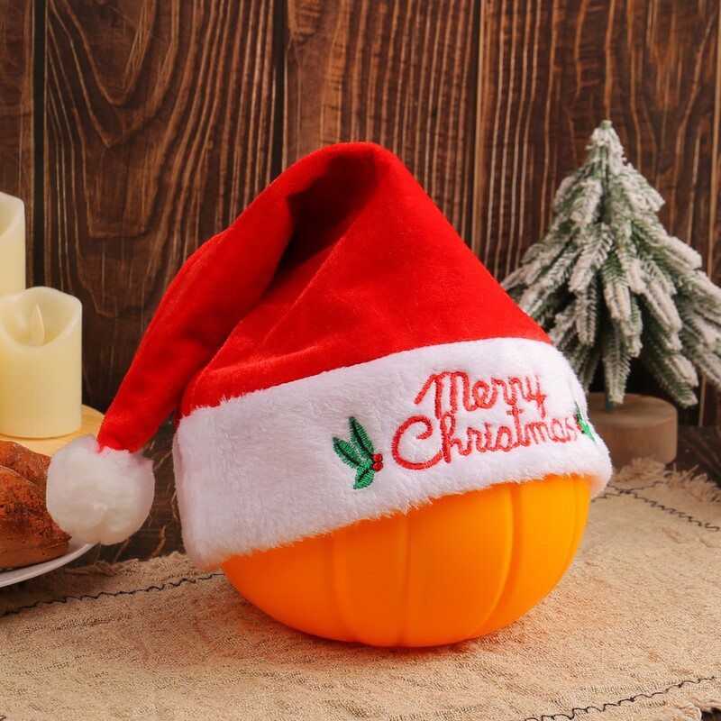 Aukštos kokybės Kalėdų Kalėdų minkšta skrybėlė Kalėdų Senelis Raudona Trumpa Pliušinė Noel Hat Linksmų Kalėdų dekoro dovana Laimingų Naujųjų Metų Šventinis dekoras