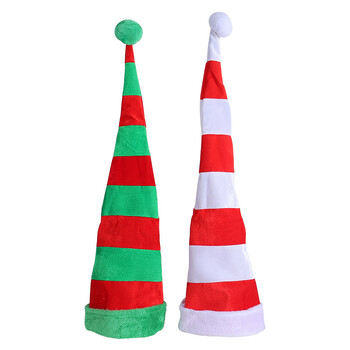 2024 Нова коледна дълга шапка Creative Elf Hat Party Red White Red Green Atmosphere Clown Hat Коледна шапка Декоративна шапка