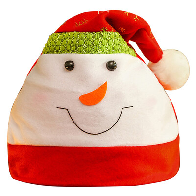 1vnt Kalėdų animacinių filmų pliušinė puošmena Kalėdų senelio kepurė, Kalėdų vakarėlio kepurė Animacinio filmo Sniego senelio briedžio meškos kepurė suaugusiems vaikams