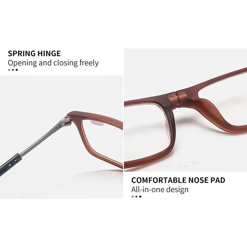 DMLNaujas sulankstomas kaklas Presbyopia High Clear Resin Fashion Magnet Presbyopia Anti Fatigue Presbyopia Didmeninė prekyba skaitytuvu