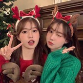 Boldog karácsonyt Rénszarvas fejpánt Karácsonyi fejfedők Hajpánt Csattos Fejfedők Fesztivál Party Cosplay Photo Prop Navidad 2025