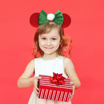 Καλά Χριστούγεννα Disney Sequin/Velvet Bow Mouse Ear Hairband Christmas Headband Γυναικεία Κοριτσίστικα Παιδικά Αξεσουάρ Cosplay