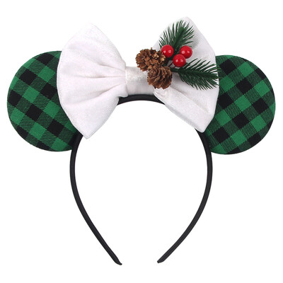 Boldog karácsonyt Disney flitter/bársony masni egérfül hajpánt karácsony napi fejpánt női lányok fesztivál Cosplay kiegészítők gyerekeknek