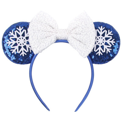 Boldog karácsonyt Disney flitter/bársony masni egérfül hajpánt karácsony napi fejpánt női lányok fesztivál Cosplay kiegészítők gyerekeknek
