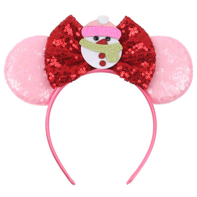 Boldog karácsonyt Disney flitter/bársony masni egérfül hajpánt karácsony napi fejpánt női lányok fesztivál Cosplay kiegészítők gyerekeknek