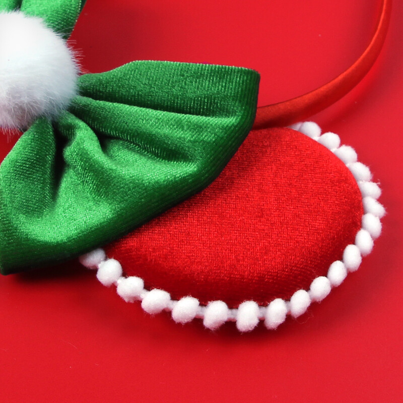 Boldog karácsonyt Disney flitter/bársony masni egérfül hajpánt karácsony napi fejpánt női lányok fesztivál Cosplay kiegészítők gyerekeknek