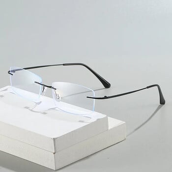 Γυαλιά Myopia Rimless Unisex Μεταλλικός σκελετός κατά του μπλε φωτός που μπλοκάρει επιχειρησιακό φοιτητικό υπολογιστή μείον γυαλιά κοντινής όρασης Γυαλιά οράσεως