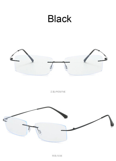 Keret nélküli rövidlátás szemüvegek Uniszex fémkeret antikék fényt blokkoló üzleti diákszámítógép mínusz szemüveg közel látó szemüvegek