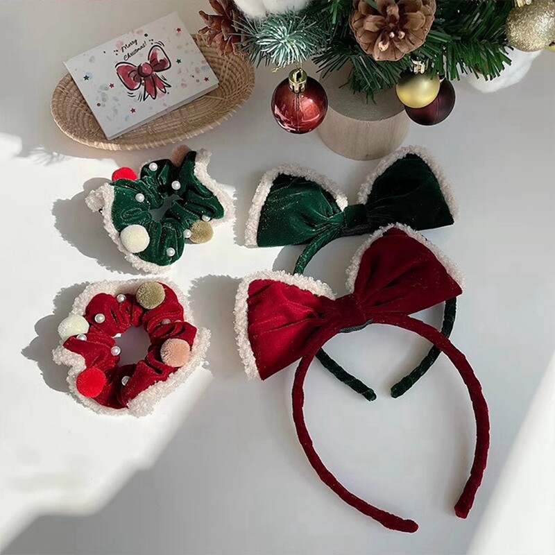 Χριστουγεννιάτικο δέντρο με κορδόνι για μαλλιά Δημιουργικό χριστουγεννιάτικο ντεκόρ για πάρτι Χριστουγεννιάτικο κλιπ μαλλιών για κορίτσια Δώρο Navidad Decor 2025