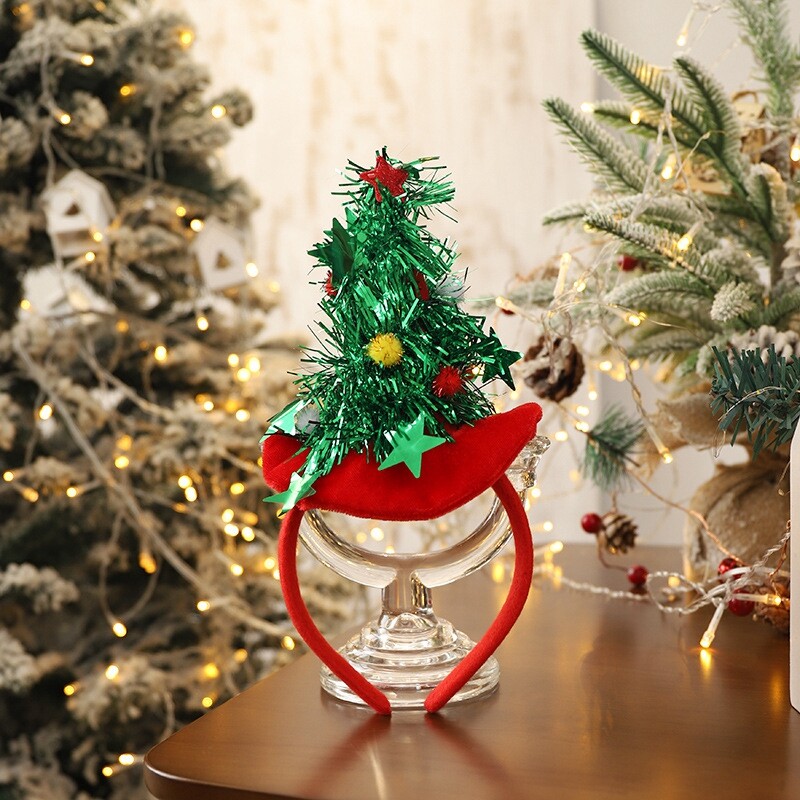 Χριστουγεννιάτικο δέντρο με κορδόνι για μαλλιά Δημιουργικό χριστουγεννιάτικο ντεκόρ για πάρτι Χριστουγεννιάτικο κλιπ μαλλιών για κορίτσια Δώρο Navidad Decor 2025