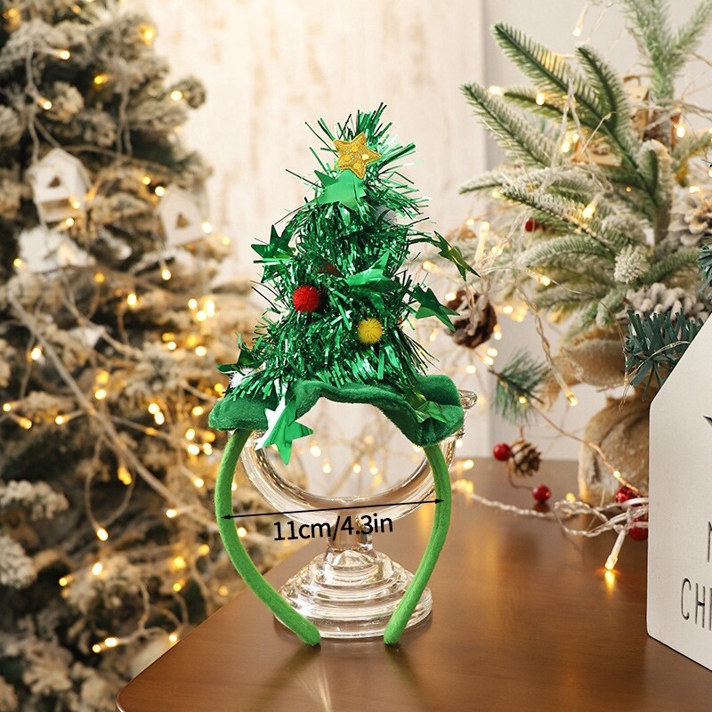 Χριστουγεννιάτικο δέντρο με κορδόνι για μαλλιά Δημιουργικό χριστουγεννιάτικο ντεκόρ για πάρτι Χριστουγεννιάτικο κλιπ μαλλιών για κορίτσια Δώρο Navidad Decor 2025