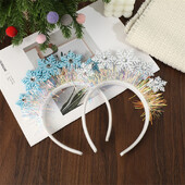 Fashion Sweet Christmas Snowflake Headband για γυναίκες κορίτσια Δημιουργικά αξεσουάρ μαλλιών φωτογραφικά στηρίγματα Δώρα Χριστουγεννιάτικης διακόσμησης