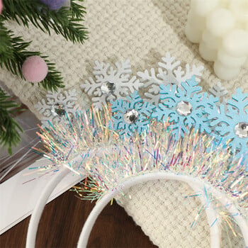 Fashion Sweet Christmas Snowflake Headband για γυναίκες κορίτσια Δημιουργικά αξεσουάρ μαλλιών φωτογραφικά στηρίγματα Δώρα Χριστουγεννιάτικης διακόσμησης