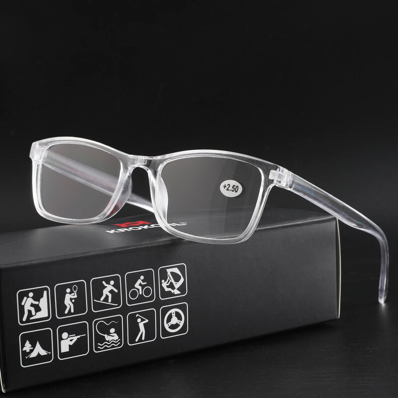 Lasīšanas brilles vīriešiem Sievietēm Sportam Pretzilas Gaišas Lasīšanas brilles Melnas Sarkanas Presbiopija Brilles +100 līdz +400 brilles