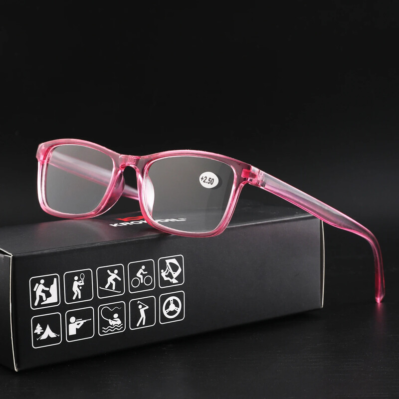 Lasīšanas brilles vīriešiem Sievietēm Sportam Pretzilas Gaišas Lasīšanas brilles Melnas Sarkanas Presbiopija Brilles +100 līdz +400 brilles