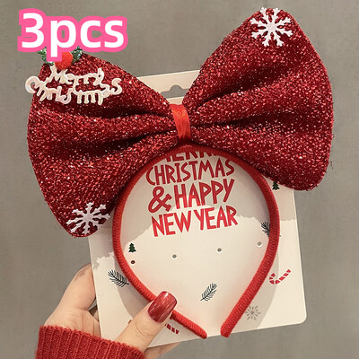 2024 Bentiță pentru copii Crăciun Cosplay desene animate Elk Fulg de zăpadă Arc Bentita pentru petrecere de aniversare Crăciun pentru cap Cadouri de Halloween Accesorii pentru păr