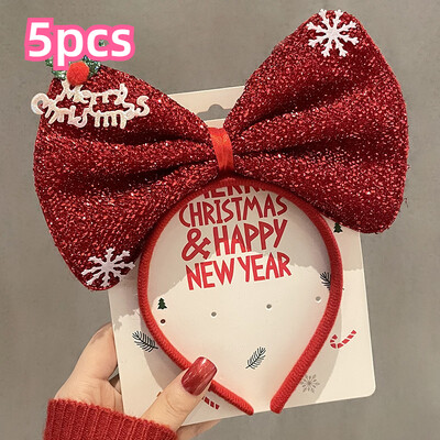 2024 Bentiță pentru copii Crăciun Cosplay desene animate Elk Fulg de zăpadă Arc Bentita pentru petrecere de aniversare Crăciun pentru cap Cadouri de Halloween Accesorii pentru păr