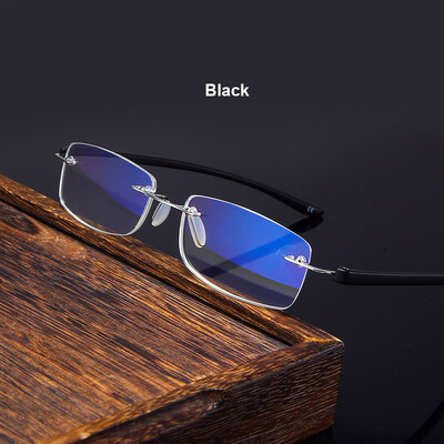 Vyriški Moteriški akiniai be rėmelių skaitymui Kompiuteris Anti Blue Light Blocking Presbyopical Eyewear TR90 Receptiniai akinių rėmeliai