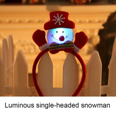 Χριστουγεννιάτικο κεφαλόδεσμο Άγιου Βασίλη Άλκη Κέρατα ταράνδων Cosplay Ears Led λαμπερά στολίδια Χριστουγεννιάτικα αξεσουάρ μαλλιών