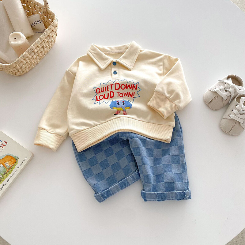 MILANCEL 1-5Y Gyerek Farmer Fiú Farmer nadrág Közép Derék Lány Nadrág Divat Gyerek Kockás nadrág