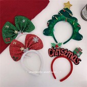 Boldog karácsonyt Fejpántok Aranyos karácsonyi Mikulás Elk Agancs Fejpánt Hajkarika Karácsonyfa masni Haj Kiegészítő Újévi Ajándékok Navidad