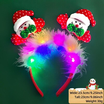 LED Χριστουγεννιάτικο κέρατο Headband Reindeer Light Up Headband Φωτεινός κρίκος για τα μαλλιά Παιδική στολή για πάρτι Χαριτωμένη Χριστουγεννιάτικη διακόσμηση 2024