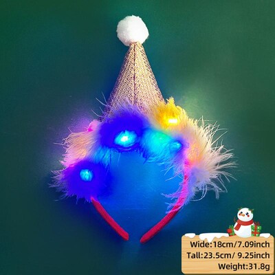 LED Χριστουγεννιάτικο κέρατο Headband Reindeer Light Up Headband Φωτεινός κρίκος για τα μαλλιά Παιδική στολή για πάρτι Χαριτωμένη Χριστουγεννιάτικη διακόσμηση 2024