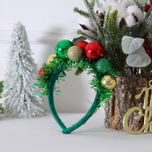 Bentita de Crăciun Mingi Colorate Snur Bandă De Păr Lumină Cerc De Păr Femei Fete Accesorii De Păr Coafă Ornamente de Crăciun