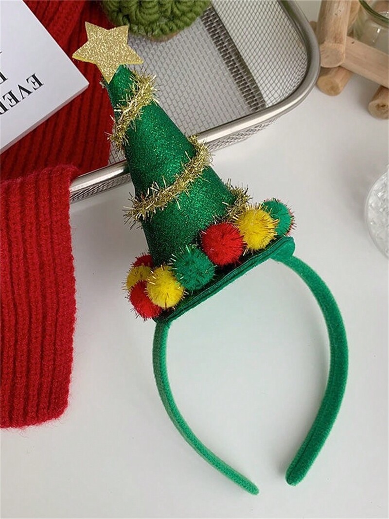 1 karácsonyi fejpánt ötágú csillag arany golyós fejpánt karácsonyi ünnepi hangulatú háromdimenziós fejpánt