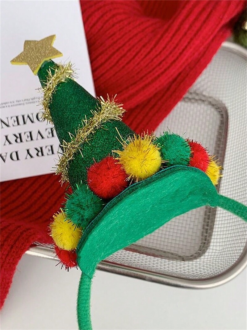 1 karácsonyi fejpánt ötágú csillag arany golyós fejpánt karácsonyi ünnepi hangulatú háromdimenziós fejpánt