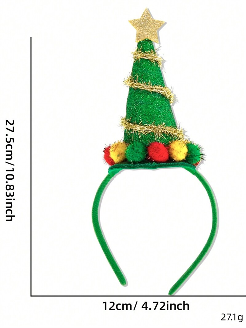 1 karácsonyi fejpánt ötágú csillag arany golyós fejpánt karácsonyi ünnepi hangulatú háromdimenziós fejpánt