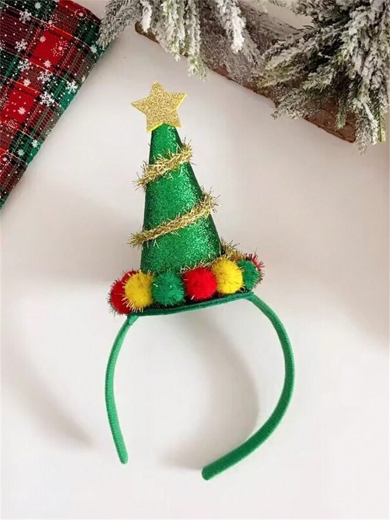 1 karácsonyi fejpánt ötágú csillag arany golyós fejpánt karácsonyi ünnepi hangulatú háromdimenziós fejpánt