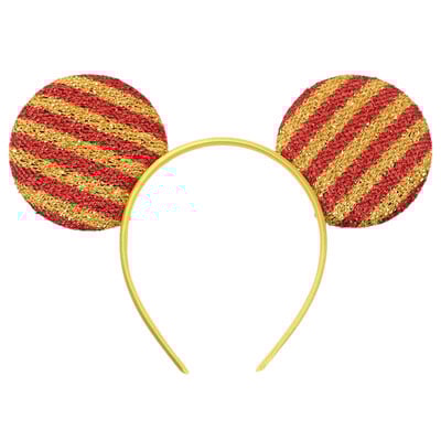 Nauja Disney kalėdinė pelės ausų galvos juosta 5 colių blizgučių lanko plaukų juosta mergaičių festivalio vakarėliui Cosplay „pasidaryk pats“ moterų plaukų aksesuarai