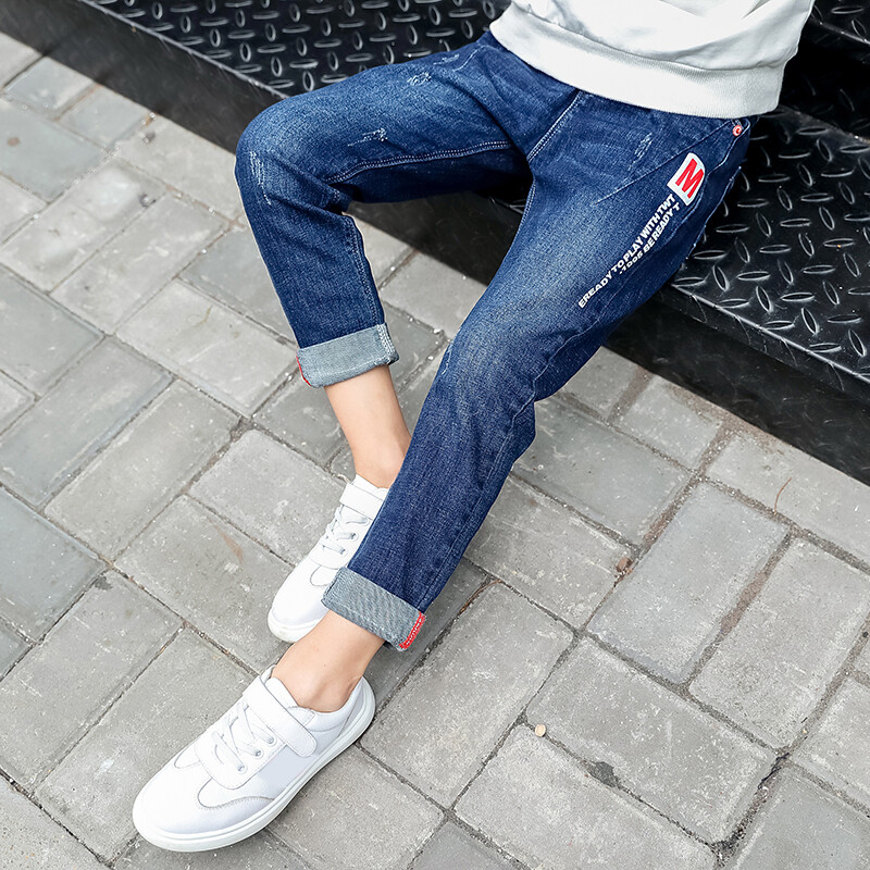 1 bucăți pentru copii, băieți, blugi, haine din bumbac, îmbrăcăminte, pantaloni pentru copii mici, sugari, băieți, blugi, pantaloni denim, pentru copii, 4-11 ani