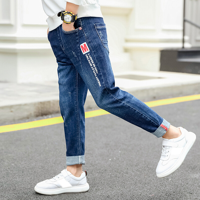 1 bucăți pentru copii, băieți, blugi, haine din bumbac, îmbrăcăminte, pantaloni pentru copii mici, sugari, băieți, blugi, pantaloni denim, pentru copii, 4-11 ani