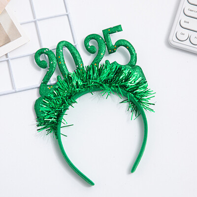 Ukrasi za sretnu Novu godinu 2025. Svjetlucava zlatna srebrna zvijezda Traka za glavu sa šljokicama Novogodišnja zabava Rekviziti za fotografije Božićna novogodišnja zabava