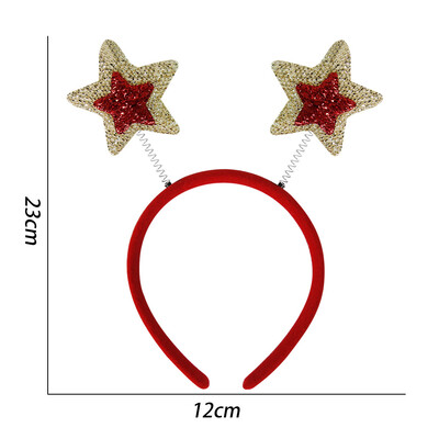 Linksmų Kalėdų galvos apdangalai Kalėdiniai plaukų aksesuarai Elnio žvaigždė Kalėdų Senelis Bling Naujieji 2025 m. Galvos juostos „Pasidaryk pats“ Kalėdų vakarėlio dekoras