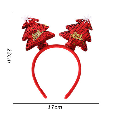 Linksmų Kalėdų galvos apdangalai Kalėdiniai plaukų aksesuarai Elnio žvaigždė Kalėdų Senelis Bling Naujieji 2025 m. Galvos juostos „Pasidaryk pats“ Kalėdų vakarėlio dekoras