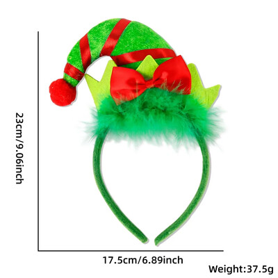 Kalėdinė galvos juosta Animacinis filmas Antler Kalėdų eglutės galvos apdangalai Noel Clown Hat plaukų segtukas Natal Navidad Linksmų Kalėdų Laimingų Naujųjų 2025 metų