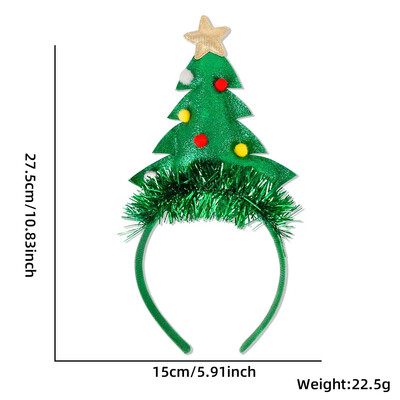 Kalėdinė galvos juosta Animacinis filmas Antler Kalėdų eglutės galvos apdangalai Noel Clown Hat plaukų segtukas Natal Navidad Linksmų Kalėdų Laimingų Naujųjų 2025 metų