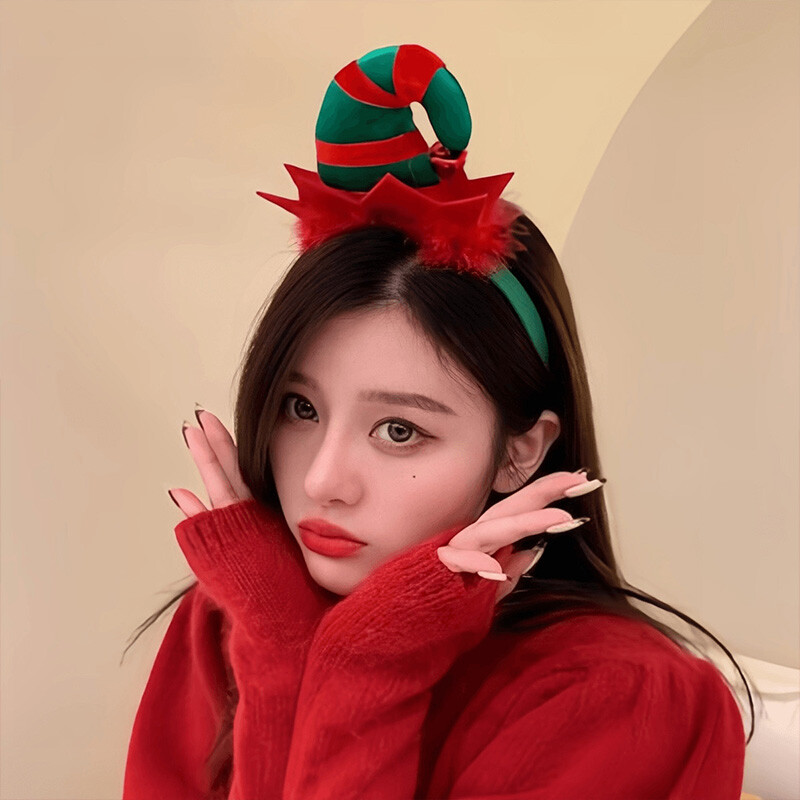 Új karácsonyi fejfedők Vicces szarvas agancs fejdísz Mikulás haj fejpánt Boldog új évet Boldog karácsonyt haj kiegészítők