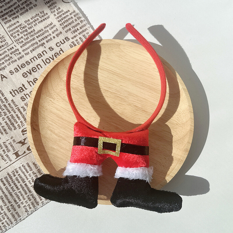 Új karácsonyi fejfedők Vicces szarvas agancs fejdísz Mikulás haj fejpánt Boldog új évet Boldog karácsonyt haj kiegészítők