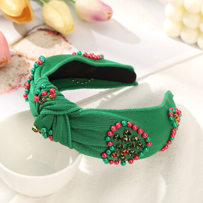 Vintage luxus hajgumik Divat barokk strassz gyöngy hajpánt fejpánt Női Halloween karácsonyi parti haj kiegészítők