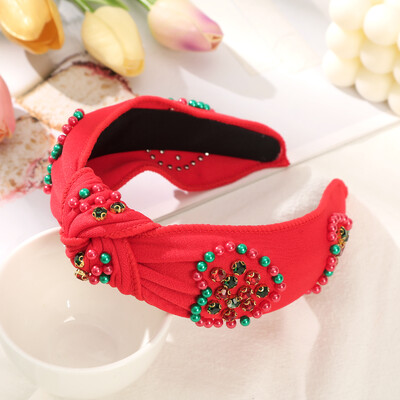 Vintage luxus hajgumik Divat barokk strassz gyöngy hajpánt fejpánt Női Halloween karácsonyi parti haj kiegészítők