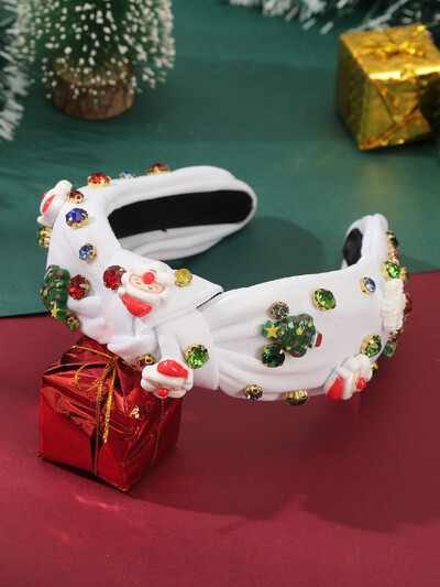 Vintage luxus hajgumik Divat barokk strassz gyöngy hajpánt fejpánt Női Halloween karácsonyi parti haj kiegészítők